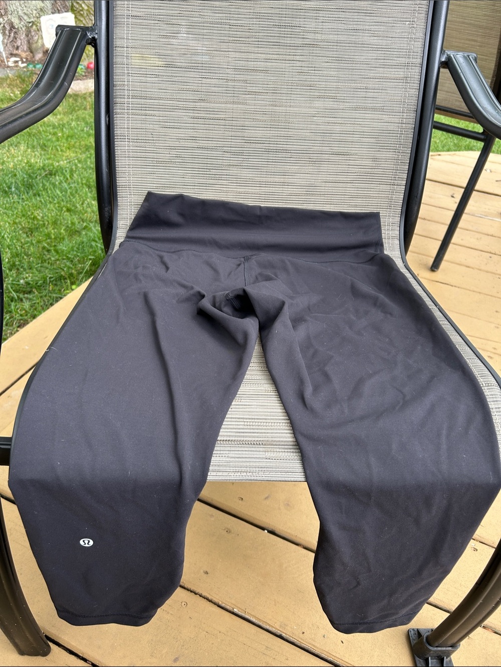 lululemon athletica (Woman’s) Black Capri Leggings with Logo